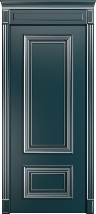 Дверь межкомнатная Порта Алекс КЛАССИКА 11 Лазурь патина серебро эмаль