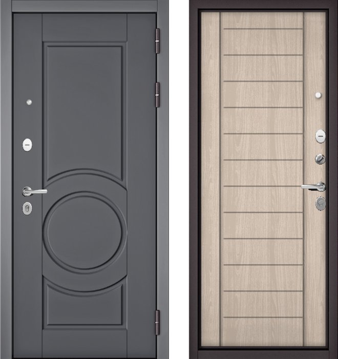 Входная дверь МАСТИНО TRUST MASS 6 Оскуро / 137 Ясень ривьера айс