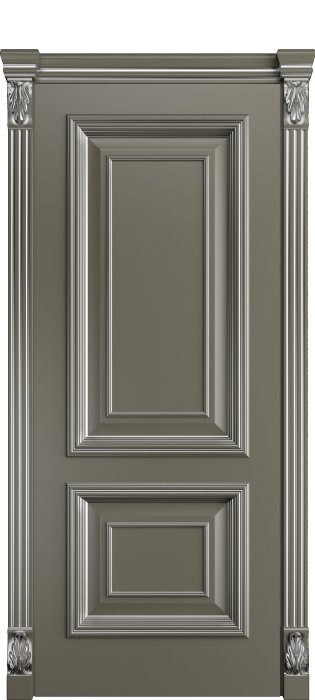 Дверь межкомнатная Порта Алекс КЛАССИКА 10 Дюна патина серебро эмаль