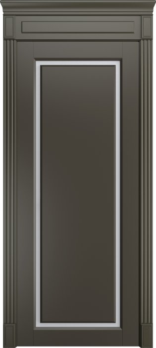 Дверь межкомнатная Порта Алекс СОЛО 2 Гриджио эмаль, стекло сатин светлый