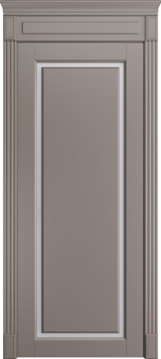 Дверь межкомнатная Порта Алекс СОЛО 2 Темно-серая эмаль, стекло сатин светлый