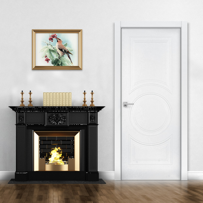 Дверь межкомнатная глухая Бизнес Парк ЛАЙН 6, Белая, 600*2000 мм