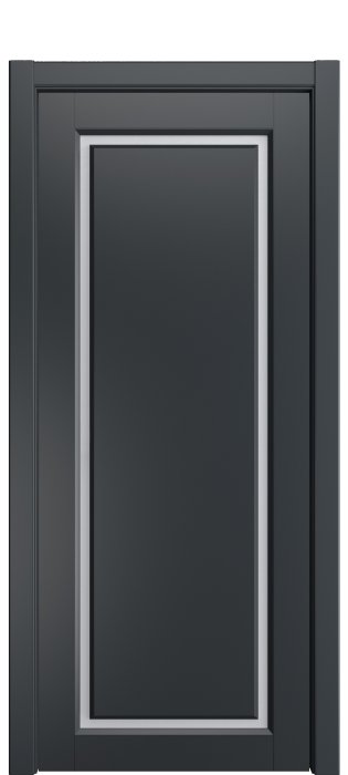 Дверь межкомнатная Порта Алекс СОЛО 2 Графит эмаль, стекло сатин светлый