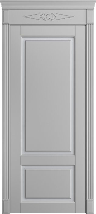 Дверь межкомнатная Порта Алекс СОЛО 3 Светло-серая эмаль, стекло сатин светлый