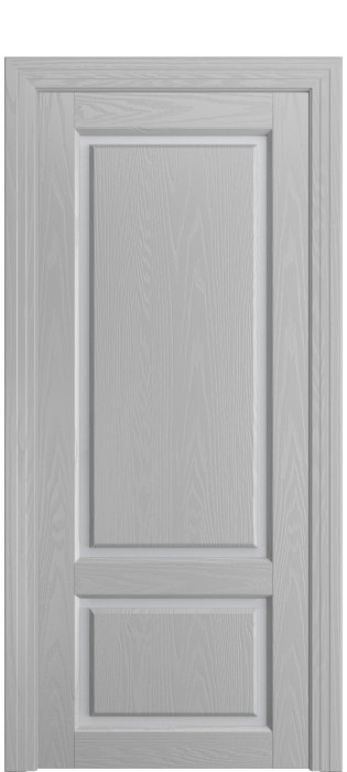 Дверь межкомнатная Порта Алекс СОЛО 3 Светло-серый шпон, стекло сатин светлый