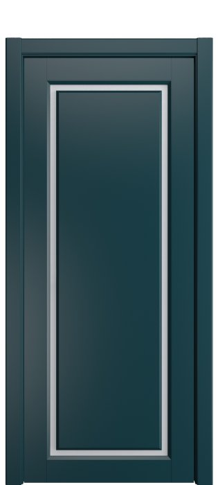 Дверь межкомнатная Порта Алекс СОЛО 2 Лазурь эмаль, стекло сатин светлый