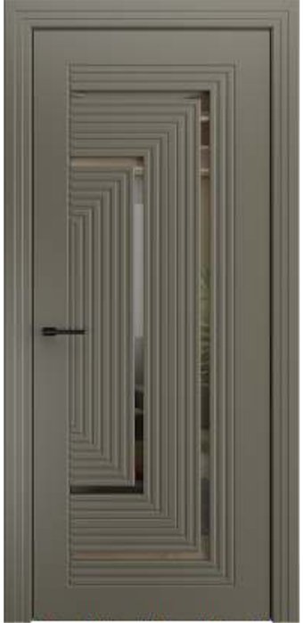 Дверь межкомнатная Порта Алекс СОЛО 4 Дюна эмаль, стекло Зеркало бронза