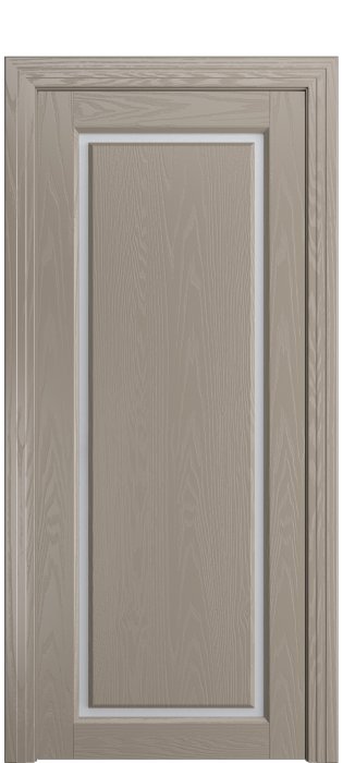 Дверь межкомнатная Порта Алекс СОЛО 2 Латте шпон, стекло сатин светлый