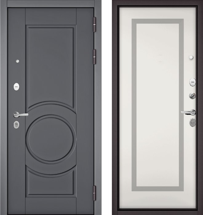 Входная дверь МАСТИНО TRUST MASS 6 Оскуро / 189 Белый матовый