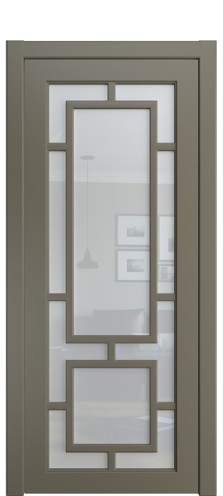 Дверь межкомнатная Порта Алекс СОЛО 1 Дюна эмаль, стекло прозрачное