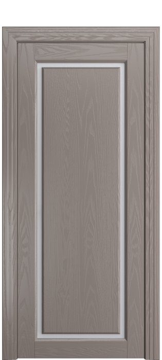 Дверь межкомнатная Порта Алекс СОЛО 2 Темно-серый шпон, стекло сатин светлый