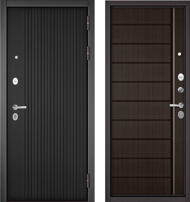 Входная дверь МАСТИНО TRUST MASS 132 Графит софт / 136 Шоколад ларче