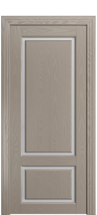 Дверь межкомнатная Порта Алекс СОЛО 3 Латте шпон, стекло сатин светлый