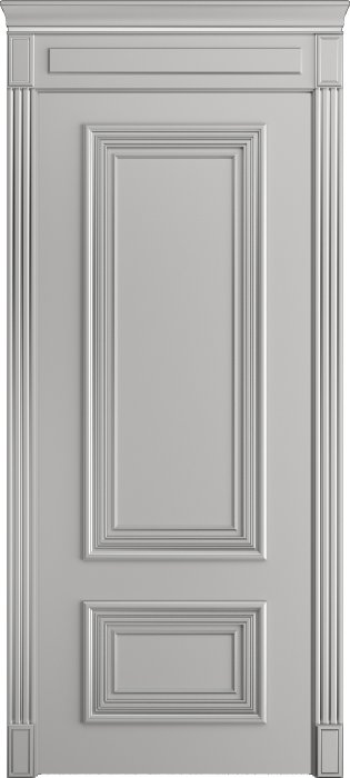 Дверь межкомнатная Порта Алекс КЛАССИКА 11 Грей патина серебро эмаль