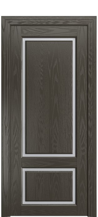 Дверь межкомнатная Порта Алекс СОЛО 3 Гриджио шпон, стекло сатин светлый