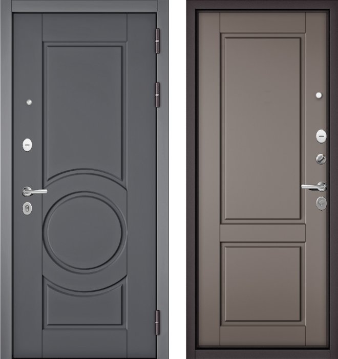 Входная дверь МАСТИНО TRUST MASS 6 Оскуро / D-1 Эмаль капучино