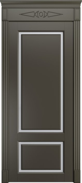 Дверь межкомнатная Порта Алекс СОЛО 3 Гриджио эмаль, стекло сатин светлый