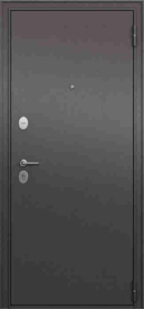 Дверь входная ФЭМИЛИ ЭКО Зеркало Шоколад букле / Бьянко ларче 2050*960*70 мм, ПРАВАЯ