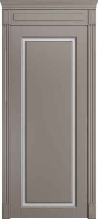 Дверь межкомнатная Порта Алекс СОЛО 2 Темно-серая эмаль, стекло сатин светлый