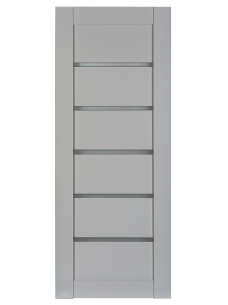 Дверь межкомнатная остекленная Бизнес Парк КРИСТАЛ 31,  цвет - Серый Софт, стекло - Сатинат 600*2000 мм
