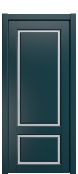 Дверь межкомнатная Порта Алекс СОЛО 3 Лазурь эмаль, стекло сатин светлый