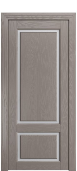 Дверь межкомнатная Порта Алекс СОЛО 3 Темно-серый шпон, стекло сатин светлый