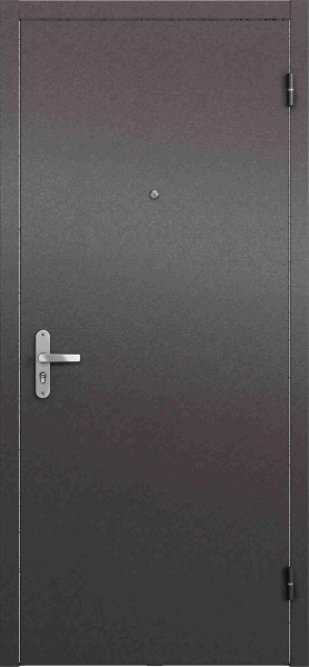 Дверь входная СЛИМ ЭКО Шоколад букле / Гладкий дуб белый 2050*860*50 мм, ЛЕВАЯ