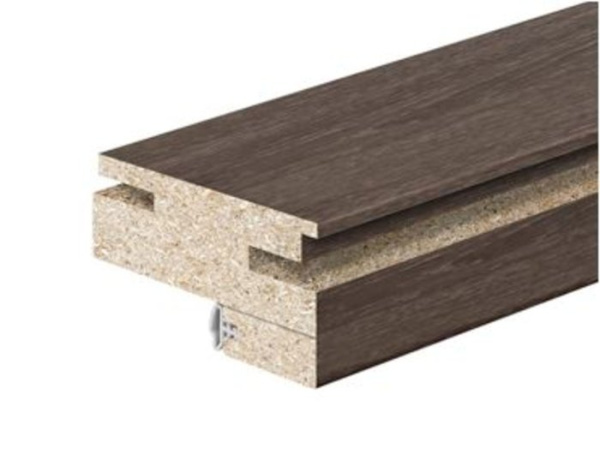 Дверная коробка Бизнес Парк телескопическая ПВХ для дверей Crystal, 2065х69х30 мм цвет Орех мраморный