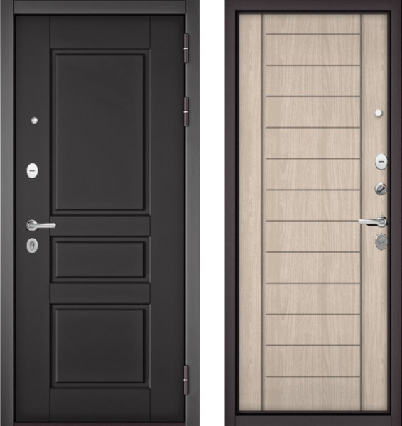 Входная дверь МАСТИНО TRUST MASS 2 Графит софт / 137 Ясень ривьера айс