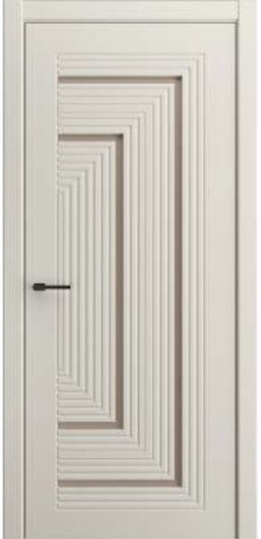 Дверь межкомнатная Порта Алекс СОЛО 4 Бежевая эмаль, стекло сатинат бронза