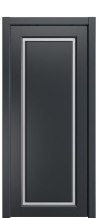 Дверь межкомнатная Порта Алекс СОЛО 2 Графит эмаль, стекло сатин светлый