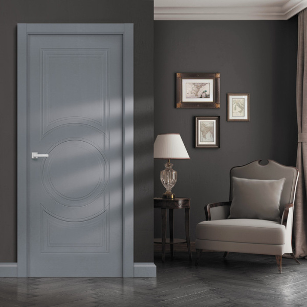 Дверь межкомнатная глухая Бизнес Парк ЛАЙН 6, Графит, 600*2000 мм