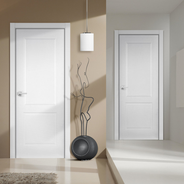 Дверь межкомнатная глухая Бизнес Парк ЛАЙН 5, белая, 600*2000 мм