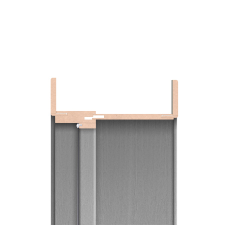 Дверная коробка Бизнес Парк телескопическая ПВХ для дверей Crystal, 2065х72х32 мм цвет Серый Софт