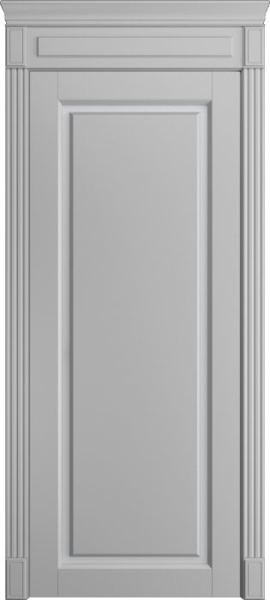 Дверь межкомнатная Порта Алекс СОЛО 2 Светло-серая эмаль, стекло сатин светлый