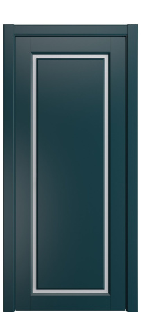 Дверь межкомнатная Порта Алекс СОЛО 2 Лазурь эмаль, стекло сатин светлый