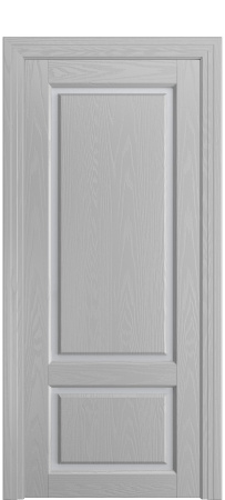 Дверь межкомнатная Порта Алекс СОЛО 3 Светло-серый шпон, стекло сатин светлый