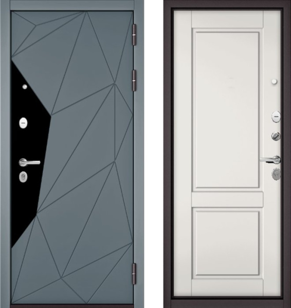 Входная дверь МАСТИНО TRUST MASS 202 Океан стронг / D-1 Белый матовый