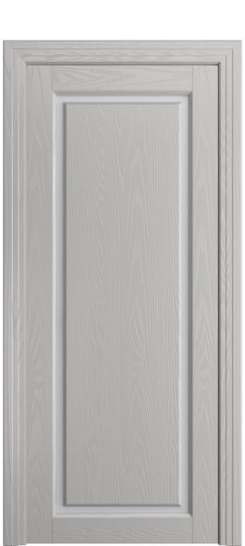 Дверь межкомнатная Порта Алекс СОЛО 2 Грей шпон, стекло сатин светлый