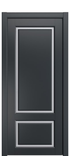 Дверь межкомнатная Порта Алекс СОЛО 3 Графит эмаль, стекло сатин светлый