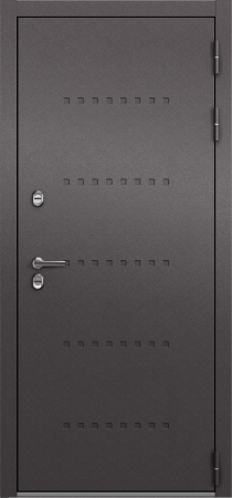 Дверь входная ТЕРМО СПЛИТ, 960*2050, Букле шоколад / дуб белый матовый, ЛЕВАЯ