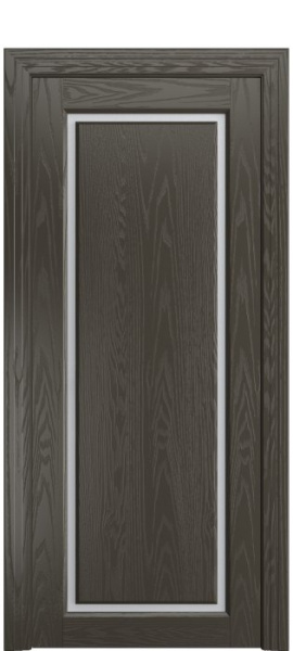 Дверь межкомнатная Порта Алекс СОЛО 2 Гриджио шпон, стекло сатин светлый