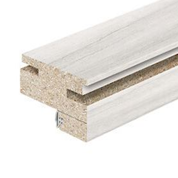 Дверная коробка Бизнес Парк телескопическая ПВХ для дверей Crystal 2065х69х30 мм цвет Сандал белый