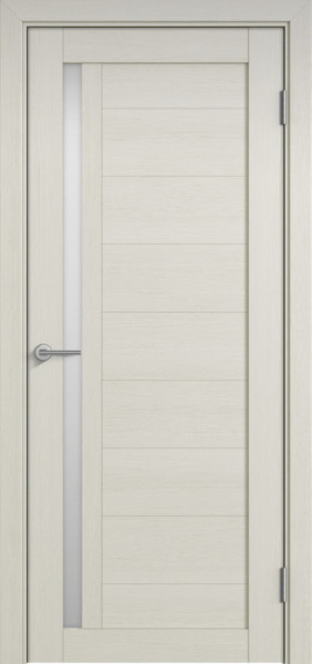 Дверь межкомнатная со стеклом сатин белый Бизнес Парк ПРОФИЛЬ 8 Лиственница белая 600*2000 мм