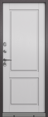 Дверь входная ТЕРМО СПЛИТ, 960*2050, Букле шоколад / дуб белый матовый, ЛЕВАЯ