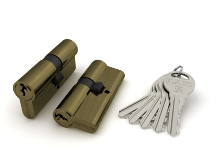 Цилиндровый механизм R300/60 mm (25+10+25) AB бронза 5 кл.