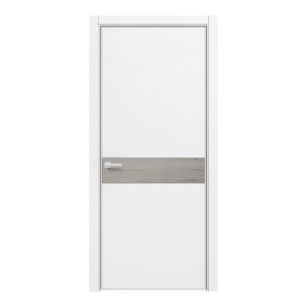 Дверь межкомнатная глухая Бизнес Парк ЛАЙН 8, Белый / Рустик, 600*2000 мм