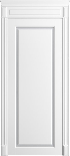 Дверь межкомнатная Порта Алекс СОЛО 2 Белоснежная эмаль, стекло сатин светлый