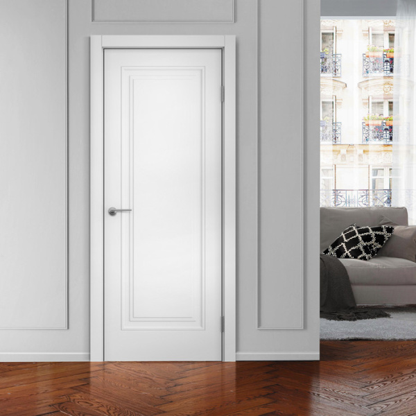 Дверь межкомнатная глухая Бизнес Парк ЛАЙН 7, Белая, 600*2000 мм