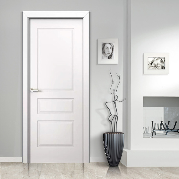 Дверь межкомнатная глухая Бизнес Парк МУЗА 3, Белоснежный, 600*2000 мм.